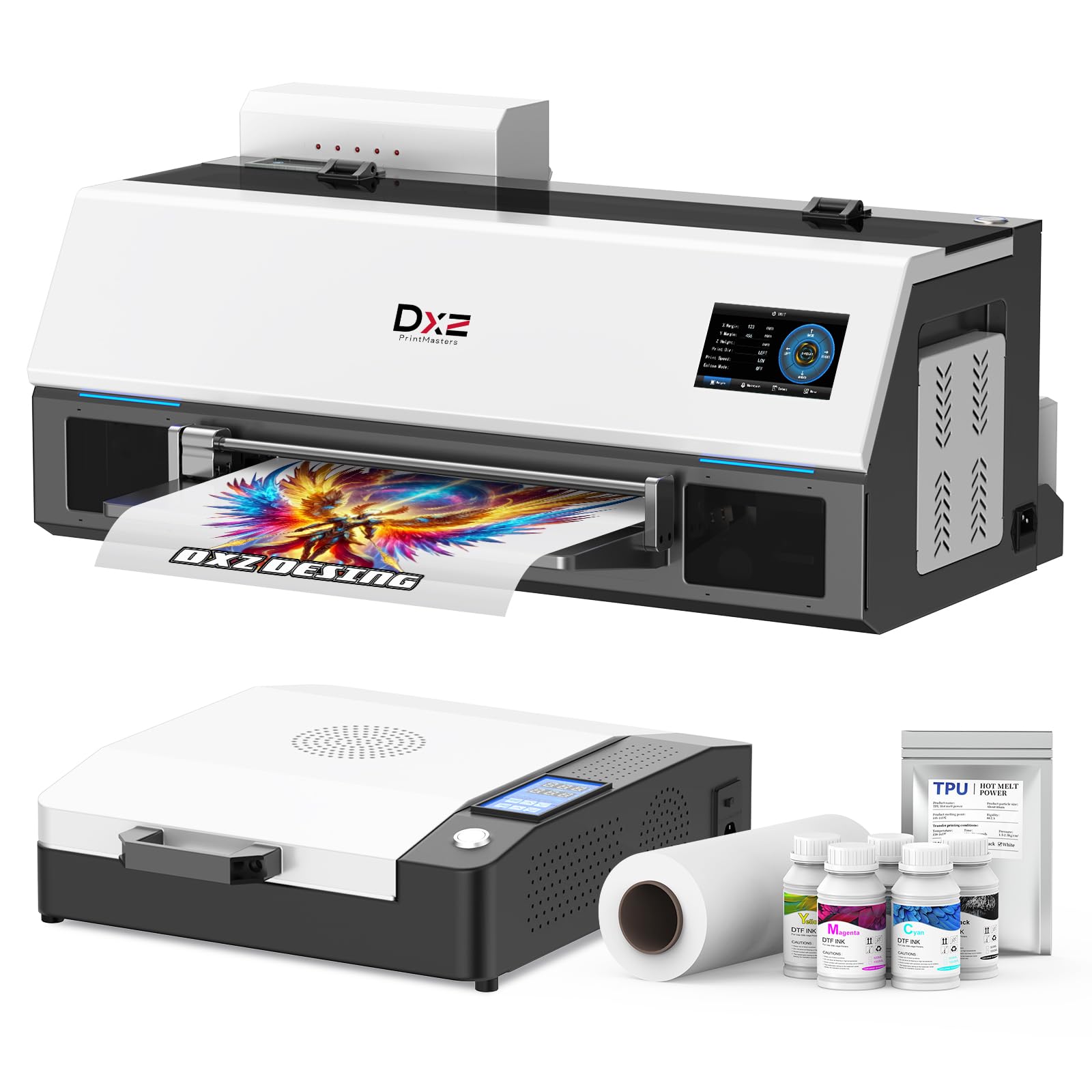 DXZ A3 Plus DTF Printer with Roll Feeder-XP600 Doubled Printing